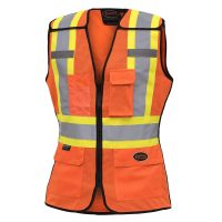 Women's Hi-Viz Orange Safety Tear-Away Vest - XS